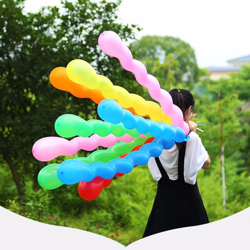 50 stk/pose skruetråd latexballon lange balloner spiralballoner magisk luftballon til modellering fødselsdag bryllupsfest dekor