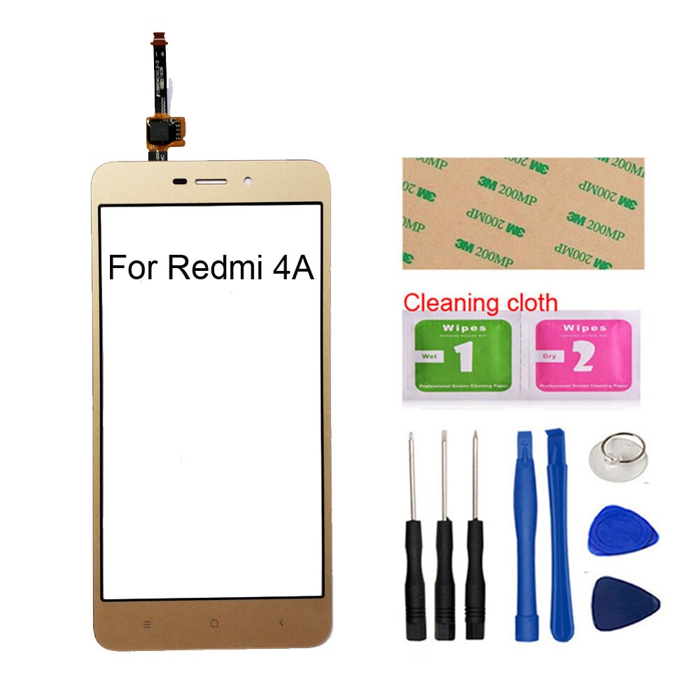 5.0 ''ekran dotykowy robić Xiaomi Redmi 4A 4X ekran dotykowy Digitizer czujnik wymiana panelu szklanego: 4A złoto Tool