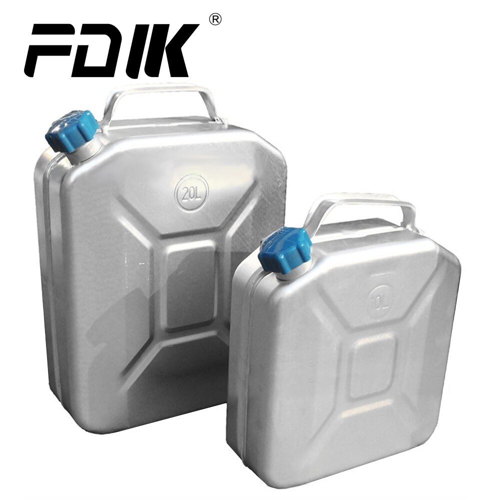 10L Stainless Steel Tank Metal Fuel Tank Oil Gasoline Diesel Canister Storage Can Motorcycle Truck Car Accessories