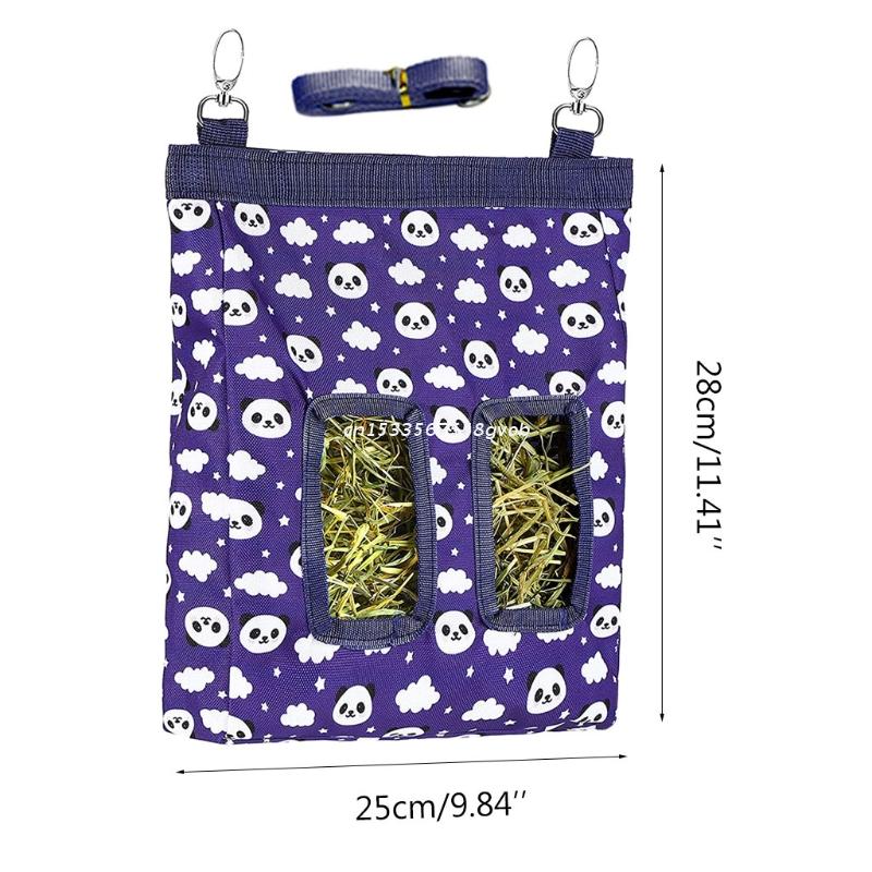 Bolsa alimentador de heno de conejo, sacos de almacenamiento de alimentación de heno, bolsas alimentadoras colgantes,