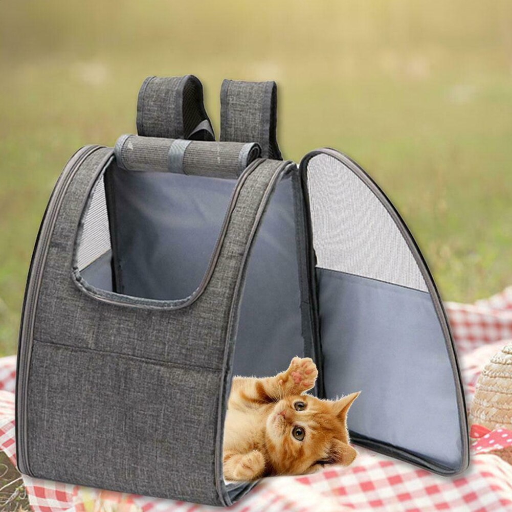 Ademend Ventilatie Portable Oxford Doek Venster Huisdier Rugzak Rits Hond Kat Zichtbaar Outdoor Reizen Grote Opvouwbare Carrier