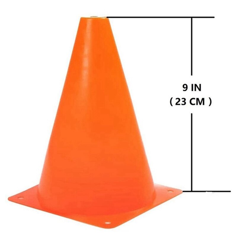 15 pcs 9 inch sports cones, football training cones, plastic cones for football, basketball, drills, indoor and outdoor activities