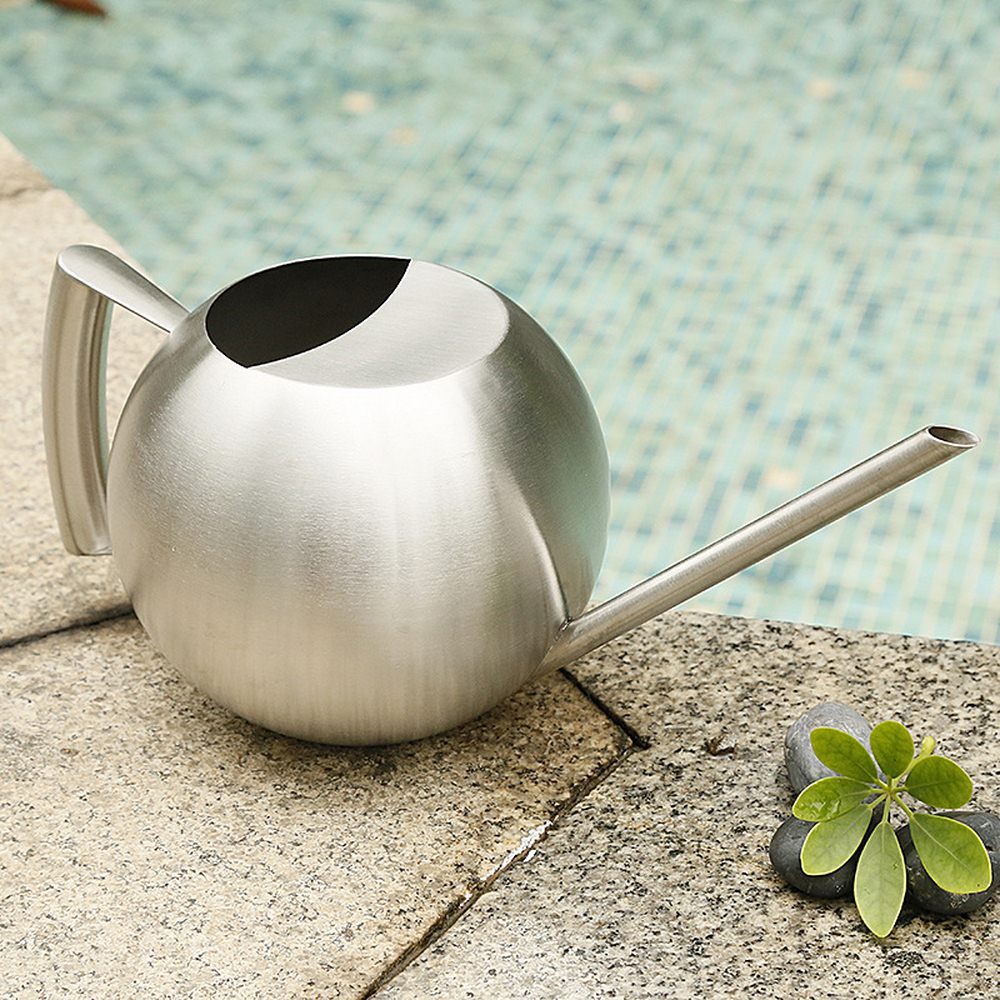 10000ml Steel Watering Pot Stainless Metal Watering Can With Long Spout Handle Three style Pot For Bonsai Indoor Plants 10000ml: JY2002060401