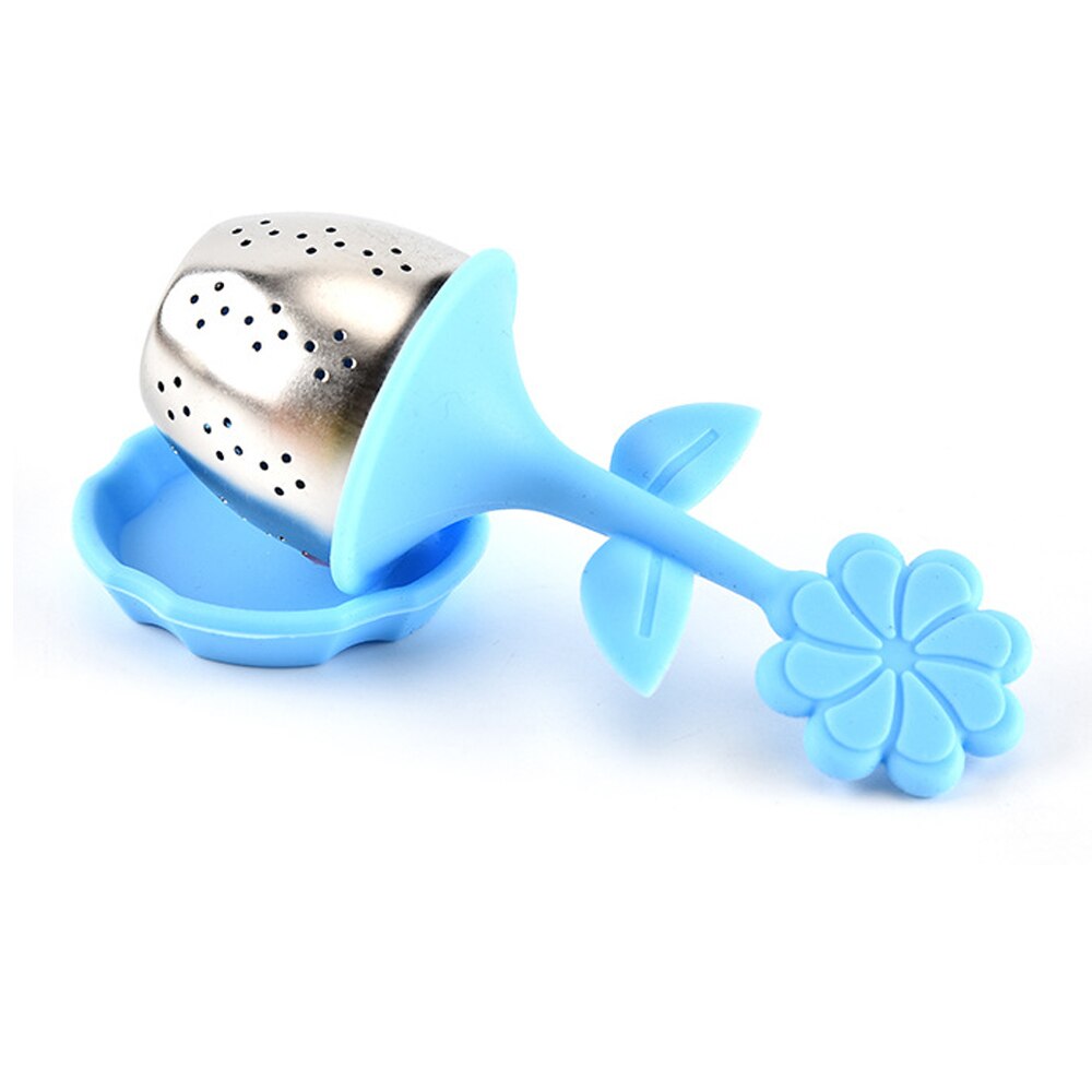 Bloem Siliconen Thee-ei Bloemen Thee Filter Diffuser Herbruikbare Theezeefje Spice Losse Thee Blad Kruiden Tool Theepot Theezakjes