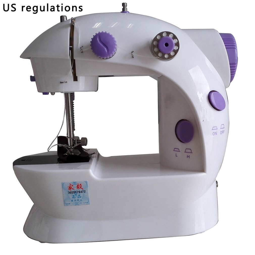 Practical Electric Sweing Tailor Small Household Electric Mini Multifunction Portable Sewing Machine: Silver