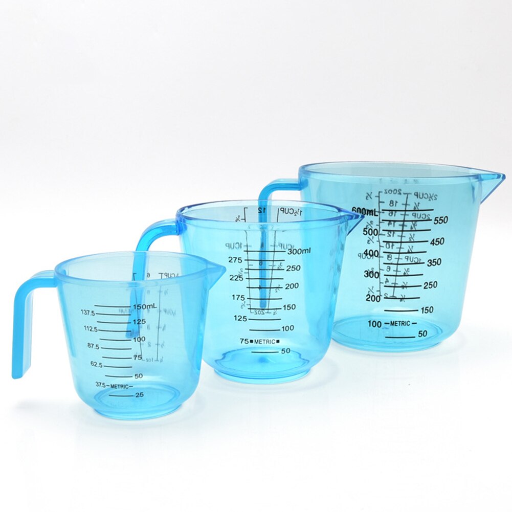 150/300/600ml Griff Wasser Milch Ei Skala Messbecher Becher Messung Werkzeug