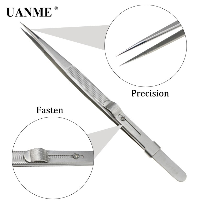 UANME SWDT V-16A 165mm Adjustable Tweezers Stainle... – Vicedeal