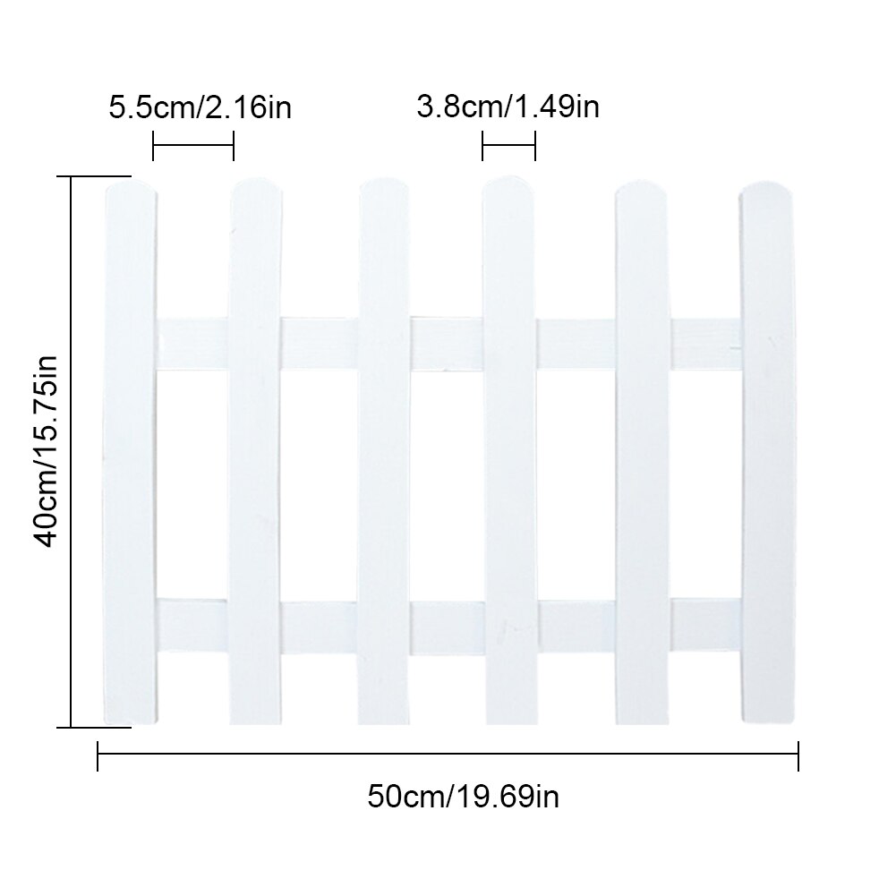 Solid Wooden Picket Fences Miniature Fairy Carbonized Wood Lawn Fence For Garden Home Courtyard Decoration