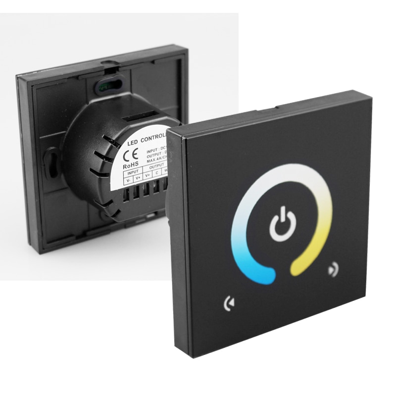 Touch Switch Led Dimmer 12v 96w 24v 192w CCT Led Strip Dimmer Touch Switch for Led Strips