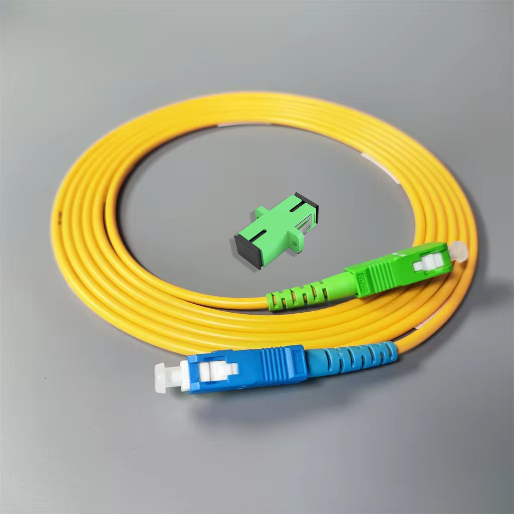 Fibra Optica 15M/10M/5M/3M/2M/1M SC/APC-SC/UPC Indoor FTTR Fibre Optical Cable Cable Single Mode Fibre Optique Free Adapter: Pink