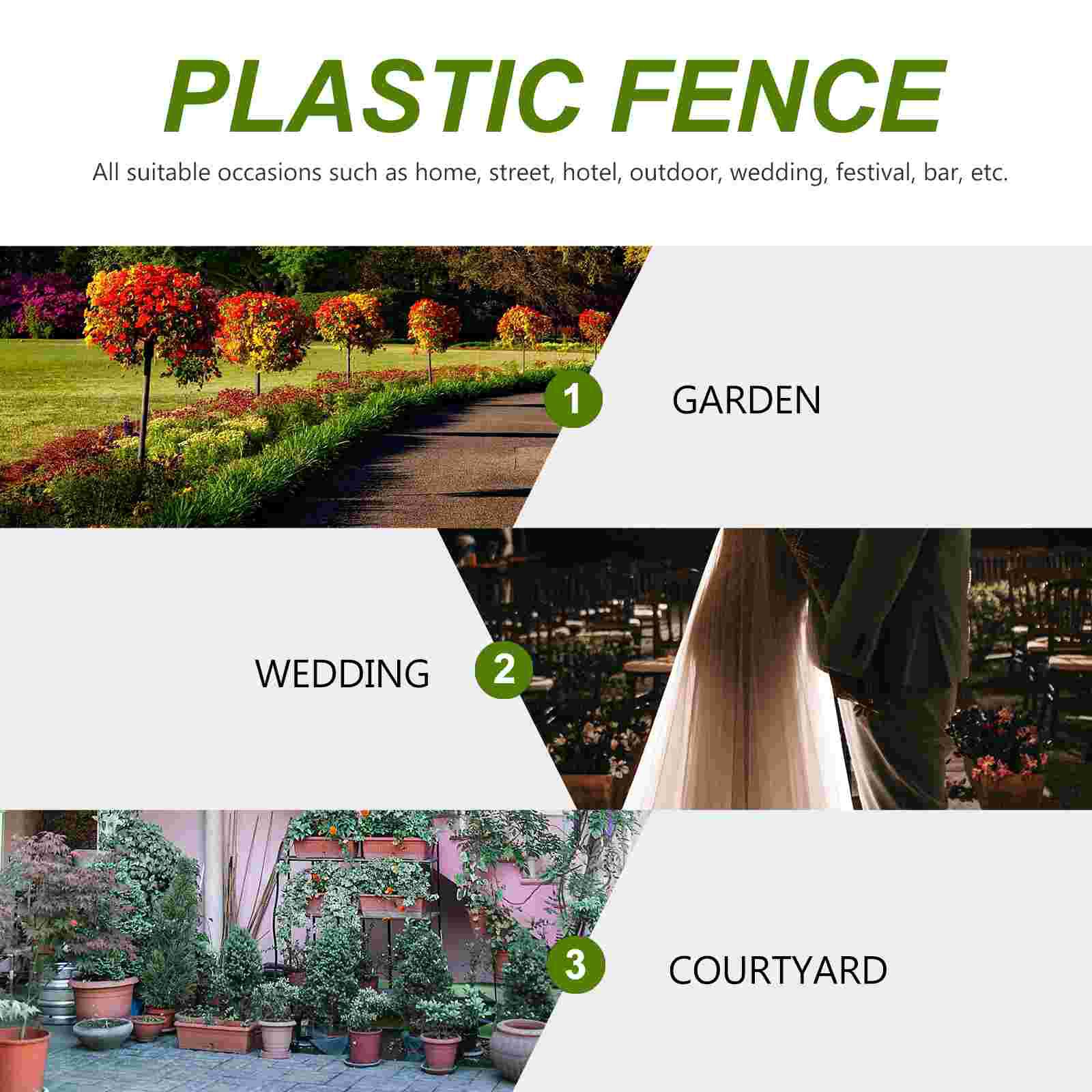 4pcs Outdoor Garden Vegetable Fence Plastic Small Fence DIY Garden Decoration
