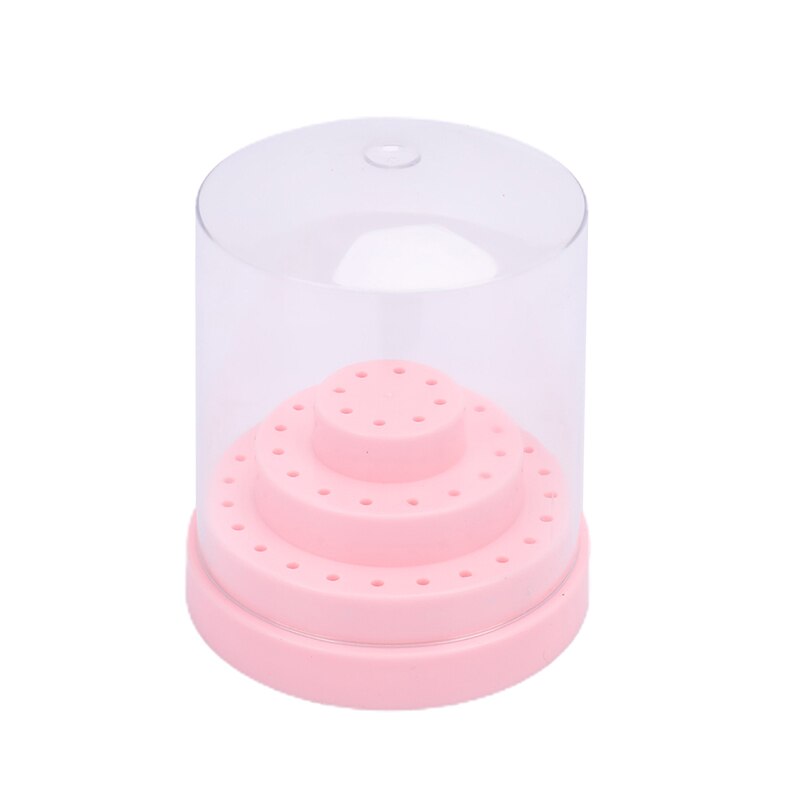 48 Holes Empty Holder Storage Box Holder Stand Display Container Manicure Accessories Acrylic Cover Tools Nail Art Drill Bits: 3