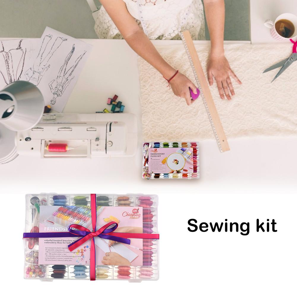 Hilo hebra bordada DIY Kit de punto de cruz para niños cintas de letras pulsera de la Amistad Kits de cadena # CW