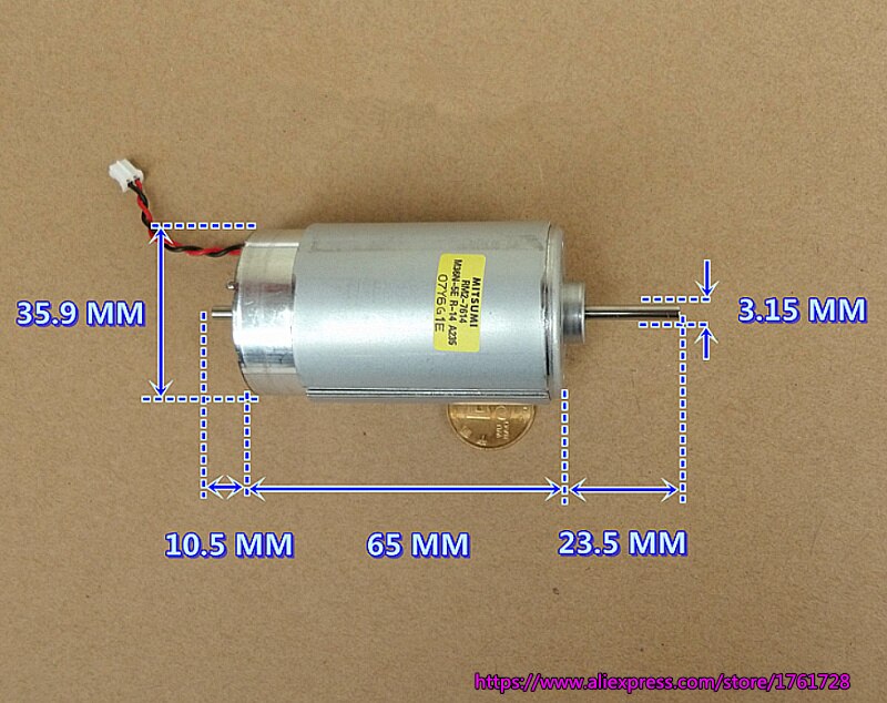 Brand MITSUMI RM2-7614 M36N-5E 36*65mm 24V 3500RPM low speed large torque precision DC motor ~