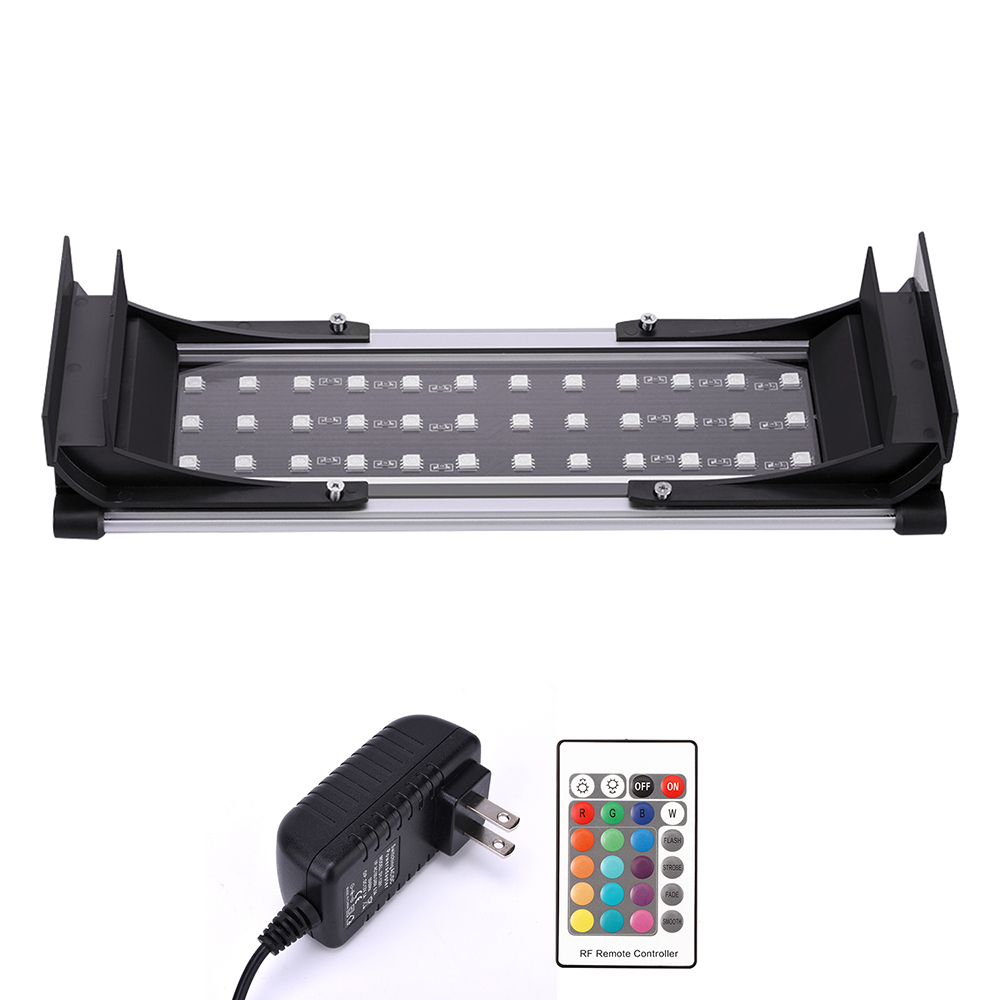 US UK EU AU Kleurrijke LED Licht Uitschuifbare Aquarium Licht LED Aquarium Licht Afstandsbediening Aquarium LED Lamp 5050 SMD RGB