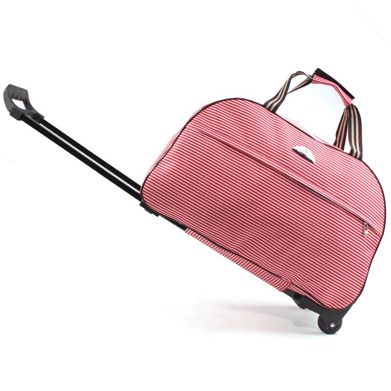 Bolsa de equipaje de viaje Trolley bolsa maleta de ruedas carro de los hombres y las mujeres bolsas de viaje con rueda llevar en el bolso: 14