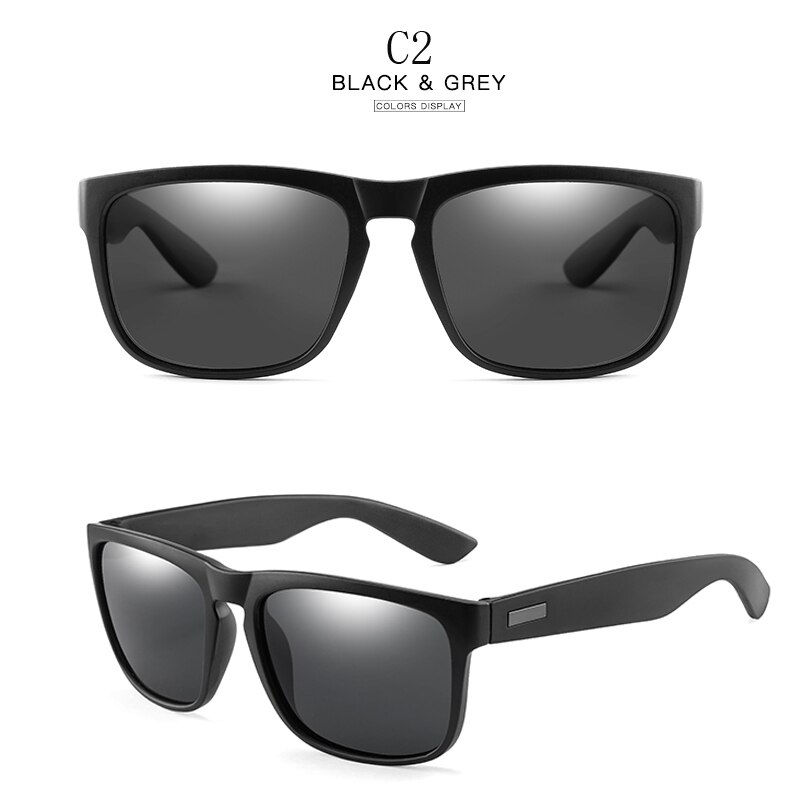 Polaroid Zonnebril Unisex Vierkante Vintage Zonnebril Winddicht Sunglases Gepolariseerde Zonnebril Retro Voor Vrouwen Mannen 11-KPD1908: 11-KPD1908-C2
