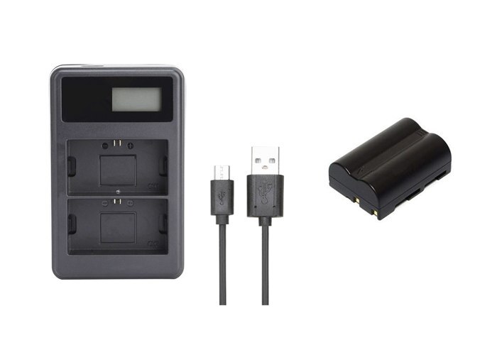 Da -el3,  en -el3a enel 3,  enel 3a kamera batteri + usb oplader til nikon  d100,d70, d70 outfit , d70s sæt , d50 sæt  ,d100 slr , d70 slr.