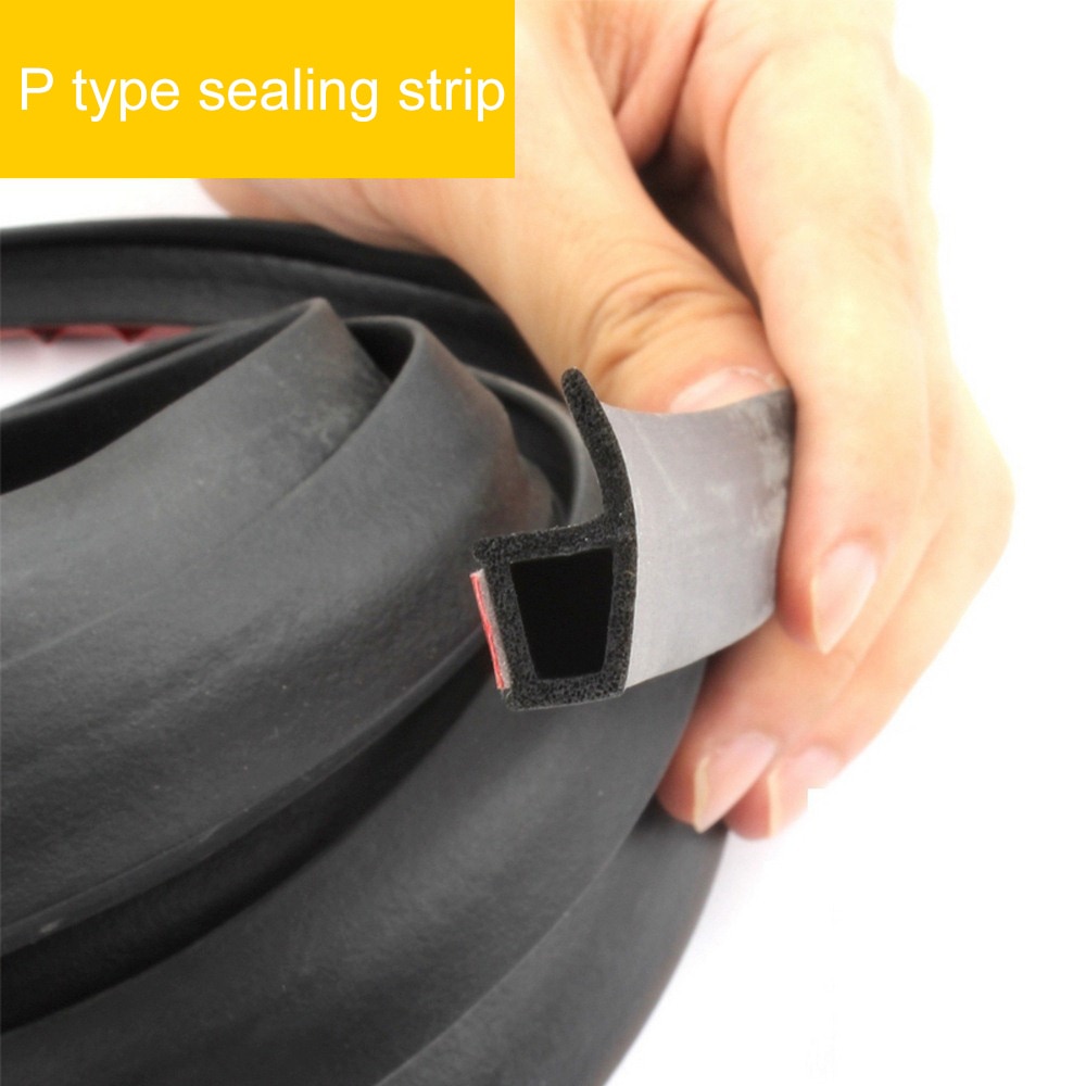 16M Auto Rubber P-type Afdichtstrip Auto Deur Afdichting 8M Waterdicht Geluiddichte Trim Tochtstrip Universele Auto deur Afdichting Strip