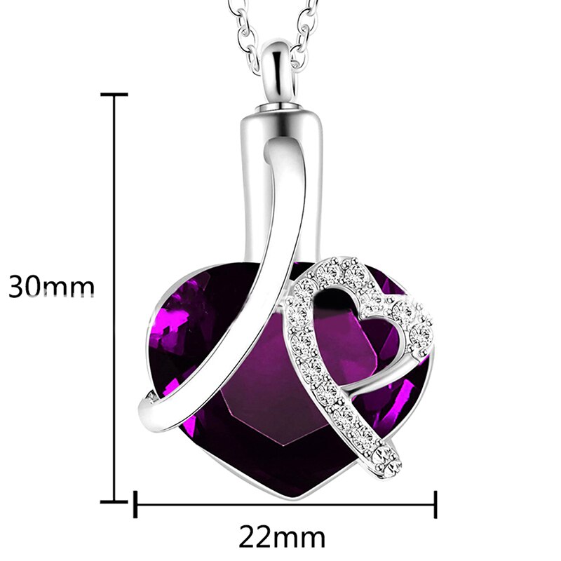 Always in my heart Locket screw Heart cremation memorial ashes urn birthstone necklace jewelry keepsake pendant