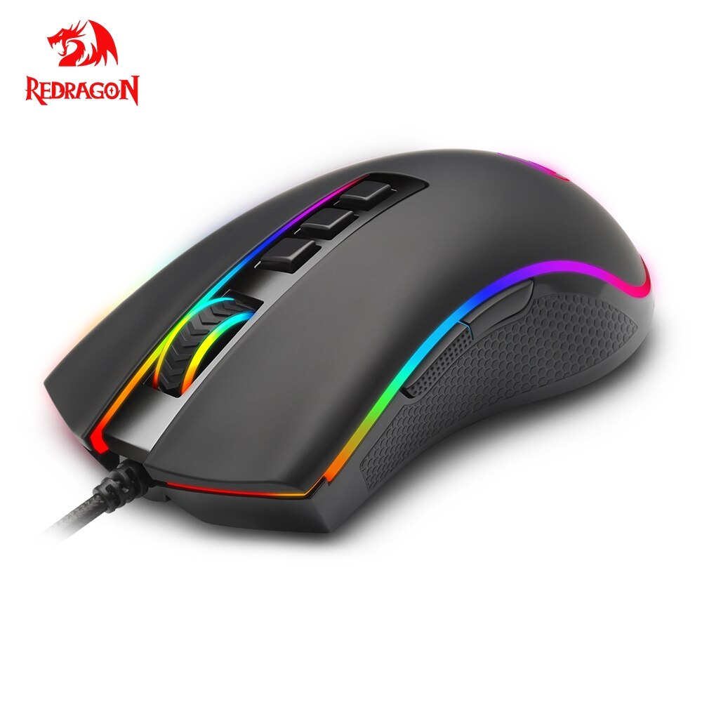 Redragon COBRA FPS M711-FPS RGB USB Wired Gaming Mouse 32000 DPI 9 buttons mice Programmable ergonomic For Computer PC Gamer