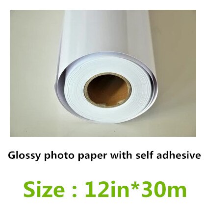 12in Sticker high glossy 150g photo Paper rolls, roll printer paper 0.305*30m