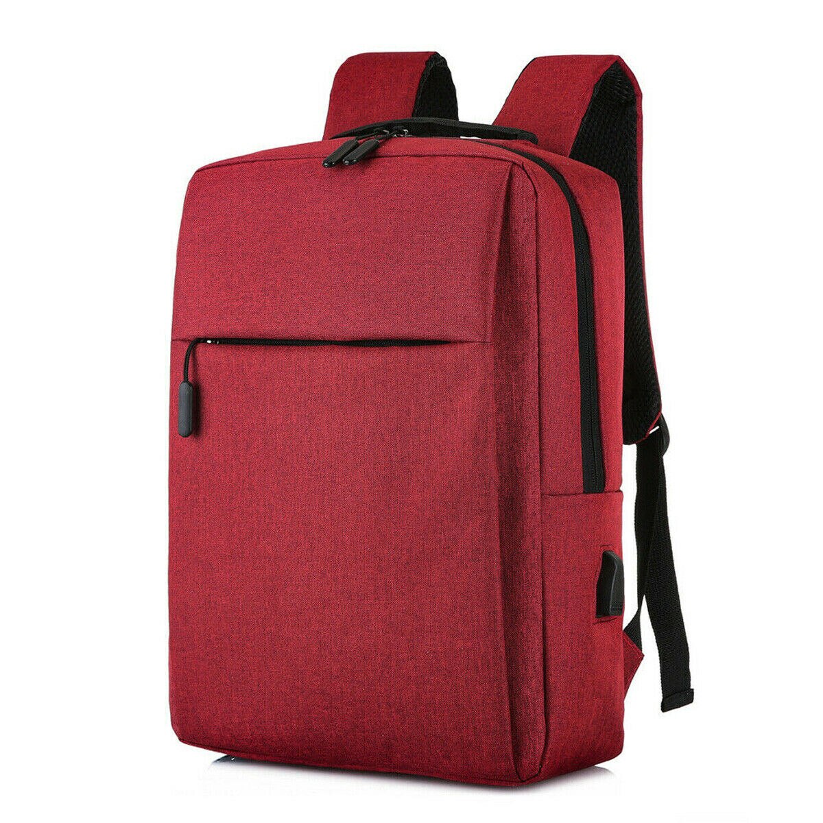 Mannen 15.6 Inch Laptop Rugzak Kantoor Werk Mannen Rugzak Zakelijke Tas Unisex Vrouwen Rode Ultralight Rugzak Dunne Back Pack: Rood