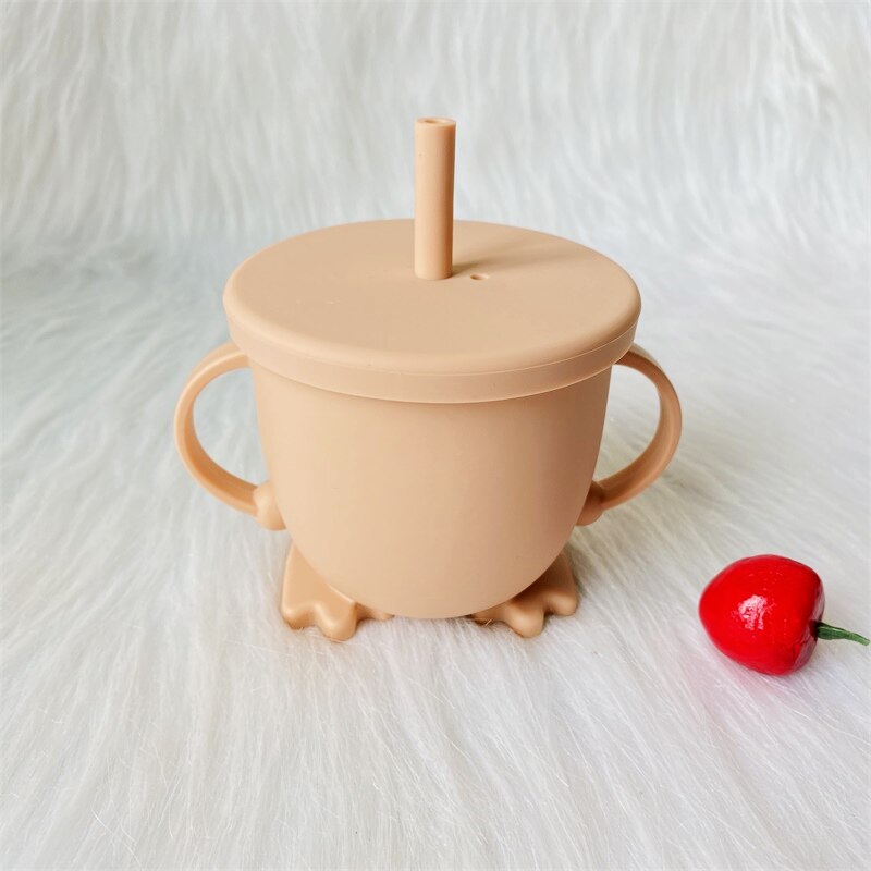 1Pcs Silicone Cartoon Children's Snack Cups -Proof Portable Shape Silicone Cups Safety Environmental: 14