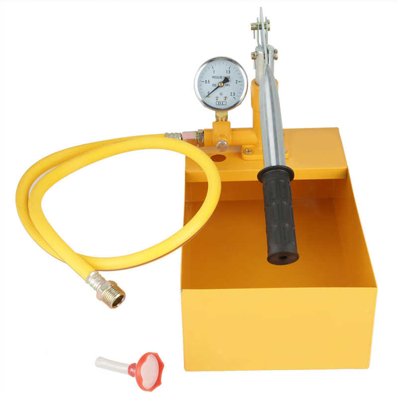 25KG 2.5Mpa Manual Hydraulic Water Pressure Test Pump Pipeline Tester Tool