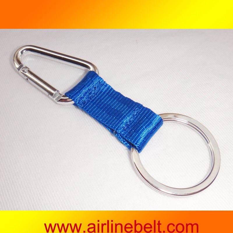 WHWB Simple mousqueton métal anneau personnalité Unique en acier inoxydable porte-clés exquis et beau: Bleu