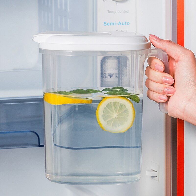 1.8L Transparent Kettle Teapot Plastic Water Pot Rectangle Cold Water Bottle With Handle Household Cool Water Jug With Lid