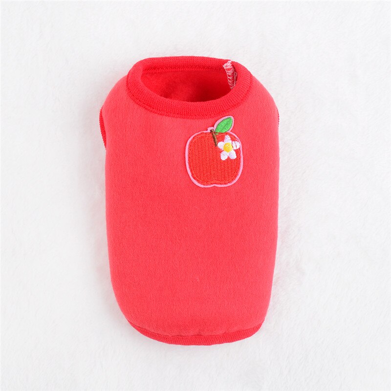 Cute Mini Cat Dog Vest Newborn Puppy Tiny Clothes Soft Pet Milk Dog Shirt Vest Costume XXS XS for Teacup Poodle Rabbit: Red 1 / 3XS