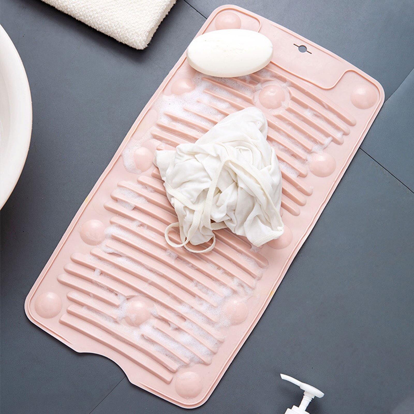 Wash Clothes Board WASHBOARD Wash Board Clothes Washboard Laundry Board Mini Hand Washing Plastic Foldable Household Clean Mat