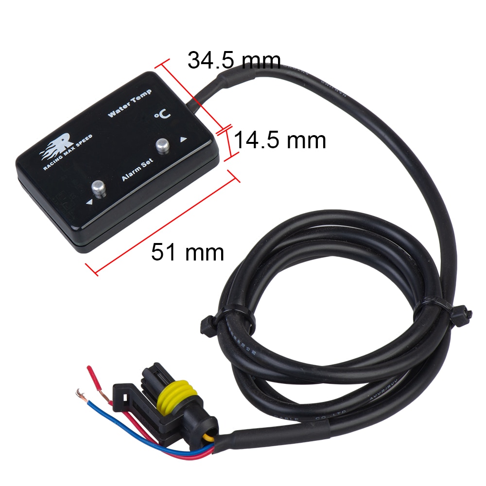 12v dc automatisk digital vattentempmätare röd display digital vattentemperaturmätare skyline wrx evo mps med 1/8 npt-sensor