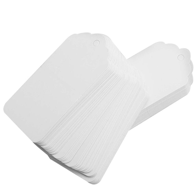 100 Etiquetas De Papel Festoneado Con Cordel De Yute De 100. En Venta