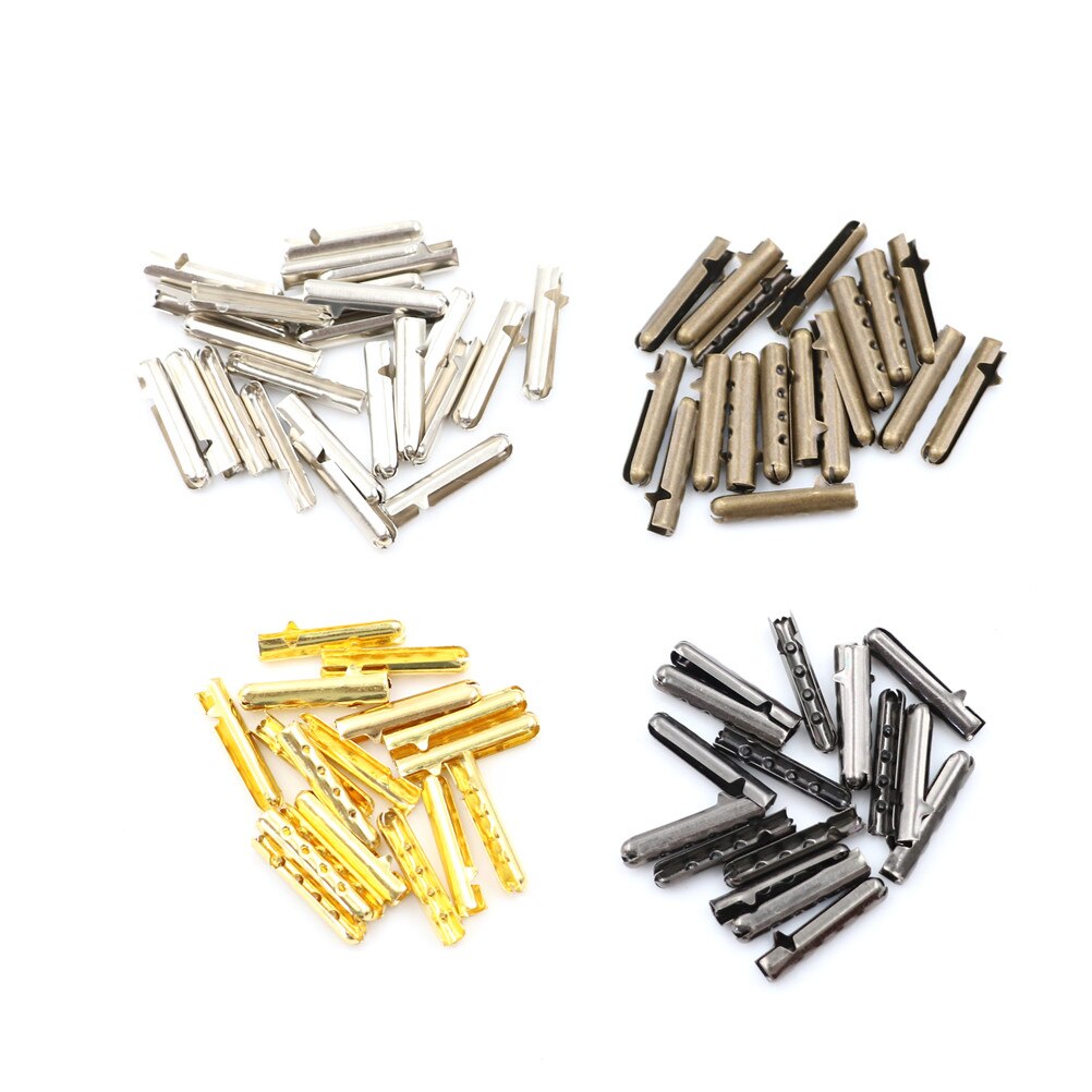 10 stk metal gør-det-selv-snørebånd reparation sko snørespidser udskiftning ende snørebånd craft 3.5mm*23mm