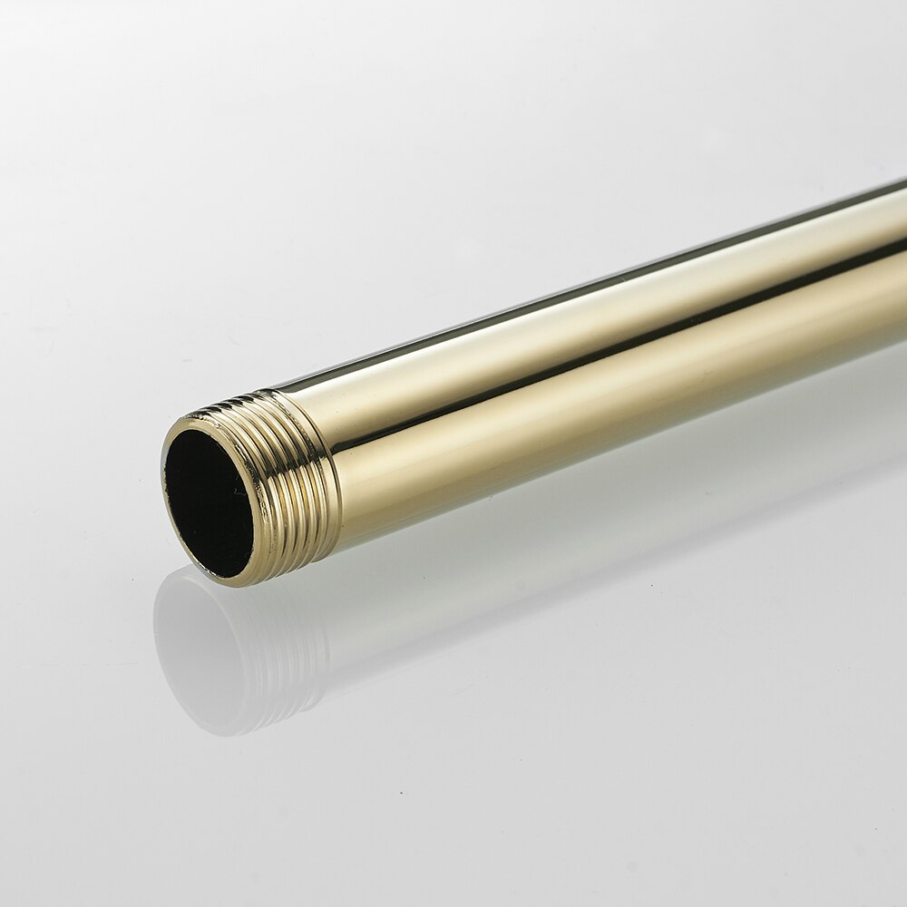 Shower Mounting Brackets 12" 30 CM Solid Brass Chrome Round Bathroom Shower Faucet Pipe Extension Tube Bar Shower Holder Arm