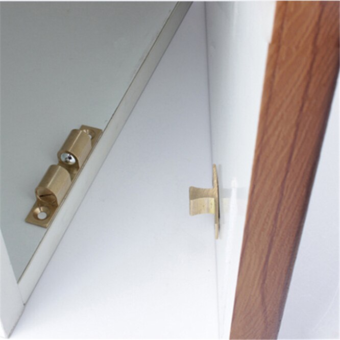 1 PC Multiple sizes Pure Copper Double Ball Latch Clip Lock Cabinet Door Catches Touch Beads Bronze Brass Hardware Accessories