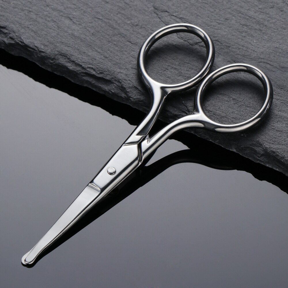 Rounded Nose Hair Trimmer Safety Scissors Multi Purpose Scissor with Round Tip for Facial Hair Eyebrow Beard Mustache Trimming