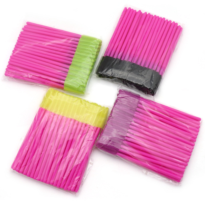 50 Stuks Siliconen Wimper Borstel Mascara Wands Applicator Wenkbrauw Kam Staaf Spoolies Borstels Lash Extension Supplies Makeup Tools