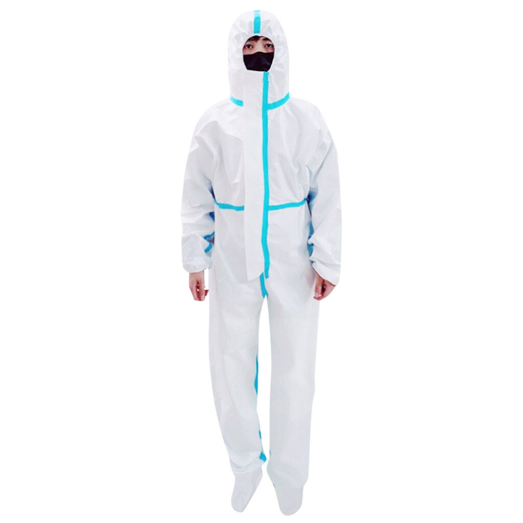 Disposable Coverall Gown Waterproof Jumpsuits Workwear Oil-Resistant Dust-proof Protective Clothing Spray Painting Suit Lab Coat