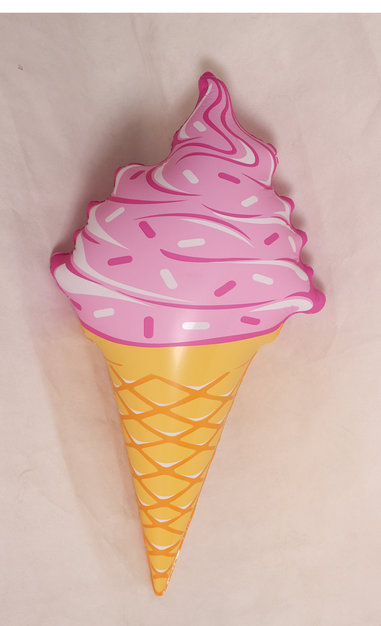 Uppblåsbar simring stor glass uppblåsbar flytande rad simbassäng glassleksak simring simutrustning: Rosa