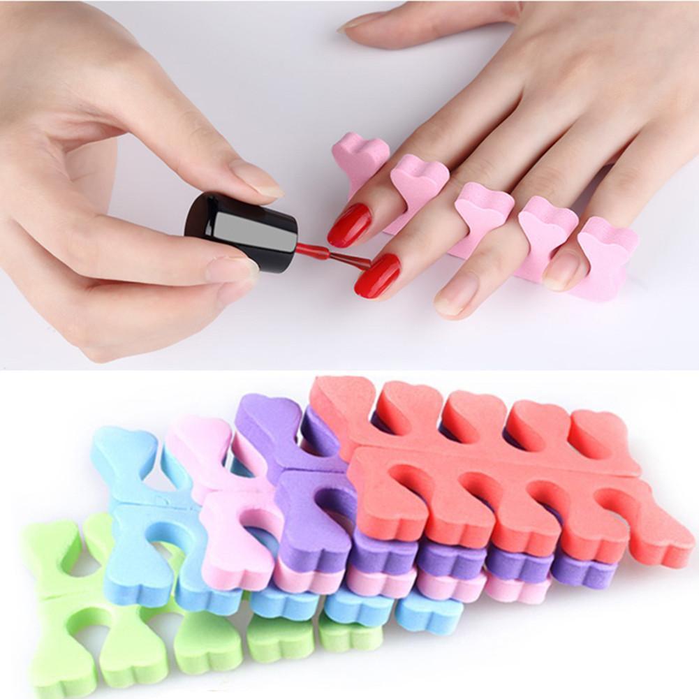 Nail Tool Sponge-toe Device Finger-pointing Toe Splitter Fingers Color Chuck Toe Center Device Peach Random M3T9