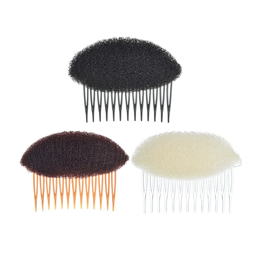 Bun Maker Braid Tool Hair Styler Volume Bouffant Beehive Shaper Roller Bumpits Bump Foam On Clear Comb Hair Accessories