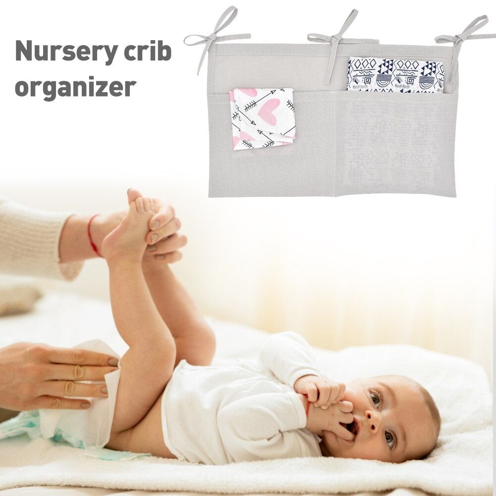 Baby Krippe Organizer Bett Hängen Lagerung Tasche Für Baby Essentials Multi-Zweck Baby Bett Organizer Hängen Windel Spielzeug Tissue