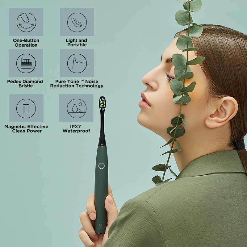 Oclean Air 2 Sonic Electric Toothbrush IPX7 Waterproof Fast Charging 40 days 3 Brushing Modes Quiet Smart Tooth Brush for Adult