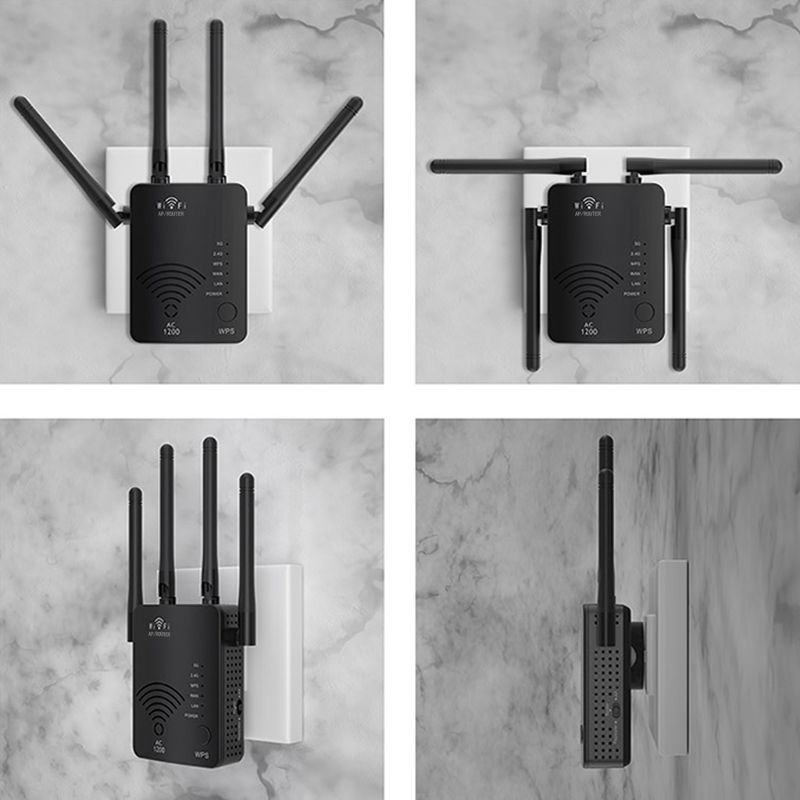 WiFi Signal Booster 1200Mbps WiFi Verstärker 2,4G und 5G Dual Band Internet