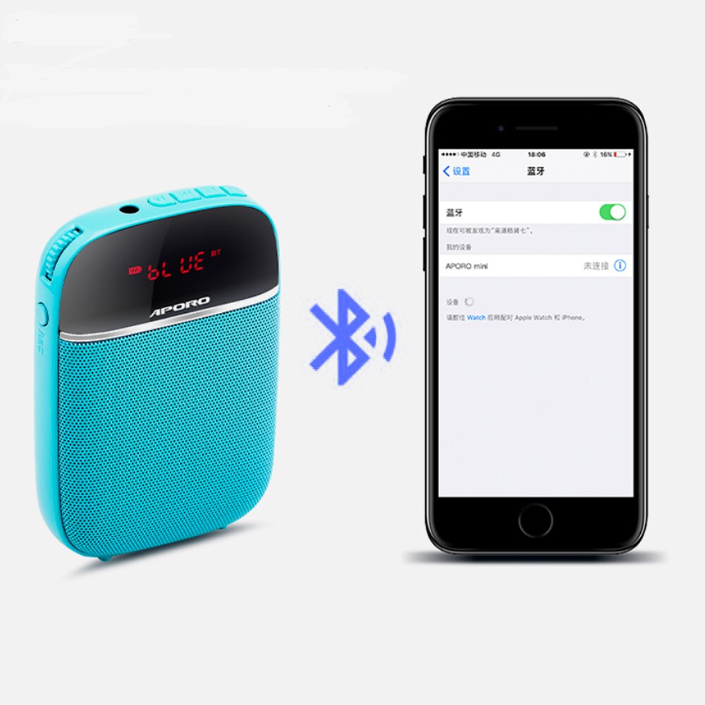 Amplificatore vocale portatile T3 da 10W con musica amplificata del suono riproduzione di microfono cablato altoparlante per cuffie per insegnanti di riunioni di classe