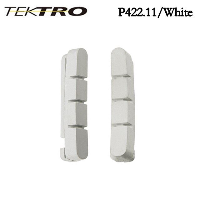 TEKTRO P422.11 patins de frein de vélo de route pour jante en aluminium chaussures de frein en caoutchouc remplacement C étriers bloc de Dissipation thermique: P422.11 white