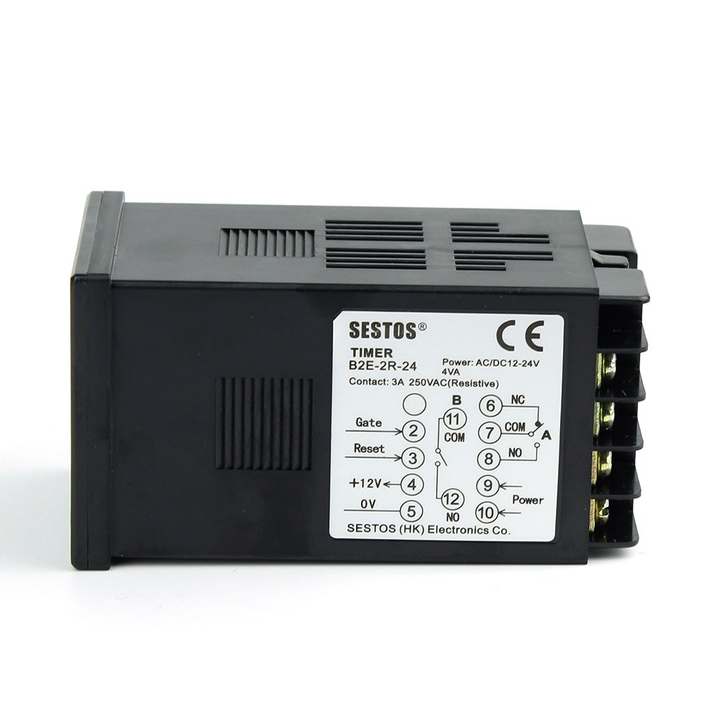 Sestos 110-220 V Digitale Twin Timer Relais Tijdrelais Switch Black B2E-2R-220